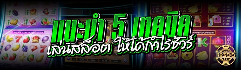 แนะนำ 5 เทคนิค เล่นสล็อต ให้ได้กำไรชัวร์