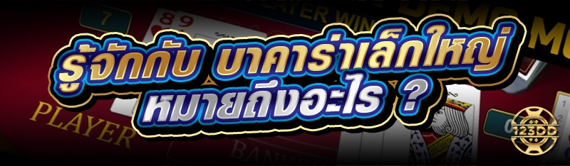 รู้จักกับ บาคาร่าเล็กใหญ่ หมายถึงอะไร ?